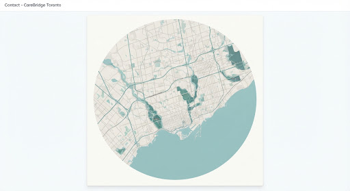 A stylized map of the Greater Toronto Area service region.